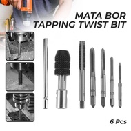 MATA Drill Bit Hand Tap Tapping Twist Bit 6 PCS - H21 - Silver