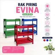 Evina Super 3-Tier Dish Rack Made of Thick PP Plastic | Sturdy Multifunctional Kitchen Multipurpose 