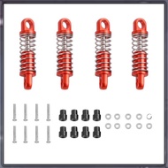 [A Z T K] 4Pcs Alloy  Damper Oil Filled Type for Rc Hobby Model Car 1/28  K969 K989 P929 Drift , Red