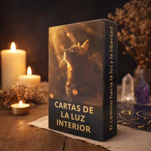 Spanish Inner Light Oracle Cards 55 Pieces, Tarot Deck, Divination Tool, Connect Sacred Light and Lo