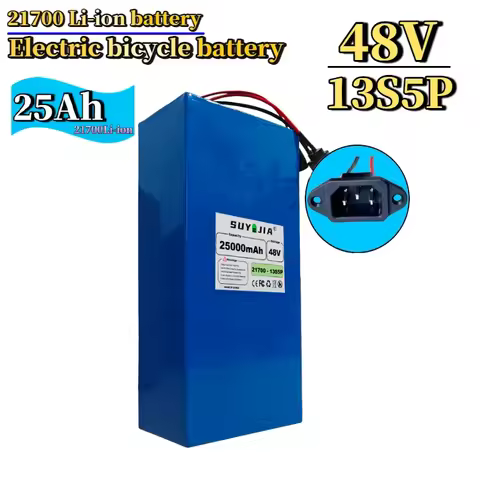 48V 25Ah Lithium Battery Pack 21700 13S5P Lithium Ion Battery Pack for E-Scooter 1500W 2000W Motor w