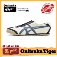 【SG Outlet Store】Onitsuka Tiger MEXICO 66 White Blue for men and women classic casual shoes