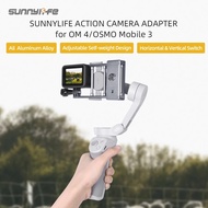 Sunnylife Handheld Gimbal Action Camera Adapter Switch Mount Plate Stabilizer for GoPro 12 11/DJI Osmo Action 4/action 3/DJI OM 6/OM 5/OM 4