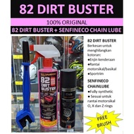 Kombo 82 Dirt Buster + Senfineco Chain Lube Extreme. 82dirtbuster Cleaner dan Chain Lube rantai motor bike minyak rantai