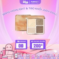 JUDYDOLL Highlight Contour Palette 4 Panels Natural Long Lasting Waterproof 9g Judydoll Contour