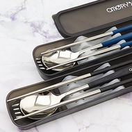 【OMORY】#304不鏽鋼法式餐具組黑盒(附收納袋)
