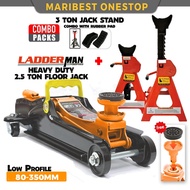Heavy Duty 2.5 Ton Floor Jack Low Profile Hydraulic Car 3 Ton Jack Stand Angkat Kereta Stand Jack Ke