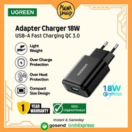 UGREEN 18W USB A Fast Charging QC 3.0 Charger Adapter - UGREEN 18Watt Charger Head 70273 10133