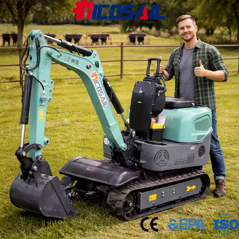 Custom Mini 1.2 Ton Excavator Euro 5 Engine CE Certified Compact Digger for Construction and Farm Us