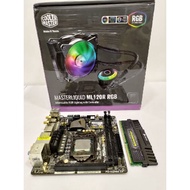 ASRock Z77E-ITX with i7 3770K , 64gb SanDisk, 8GB x 1 Corsair and New Master liquid ML120R.