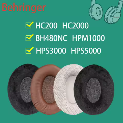 Mesh Fabric Velvet Leather Earpads for Behringer HC200 HC2000 Headphones BH480NC HPM1000 Ear Cushion