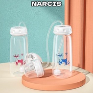 NARCIS Feeding Bottle Set, 8oz/240ml with Straw Brush Hands-Free Baby Bottle,  Gravity Ball Self-Fee
