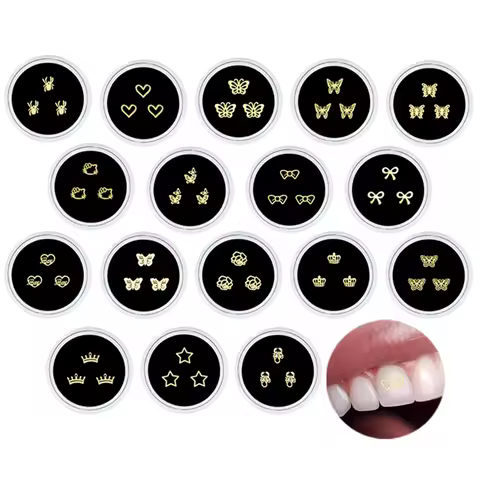 3pcs Dental Teeth Crystal Ornament Tooth Gems Fashion Teeth Gems Beauty Diamond Dental Crystal Teeth