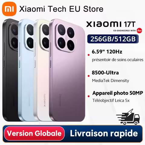 Global Version Xiaomi 17T MediaTek Dimensity 8500-Ultra 6500 mAh (typ.) Silicon-Carbon Battery 5x Le