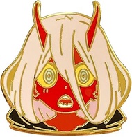 Darling In The Franxx Code:002 Nine Iota Zero Two 1.25" ENAMEL PIN BADGE, 1.25 Inches Tall, Enamel,
