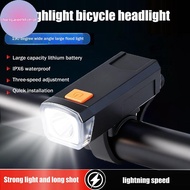 Strongaroetrtombn LED Bicycle Front Light Type-C Rechargeable Bicycle Headlight Road Bike Headlamp E