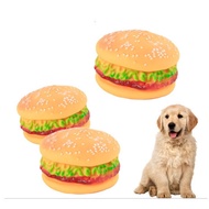 Chew Toy fake Burger toy Squeaky Burger Toy for Dogs Pet Dog Cat Toy TW