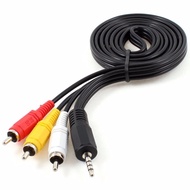 High quality 1.5m 3.5mm extension cable to 3 AV port 3.5 jack for Av/AV audio video connection