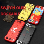 For Nintendo Switch OLED Case, Hard Dockable Mario Zelda CyberPunk Pikachu Theme Protective Shell for Nintendo Switch Oled Accessories Joycon