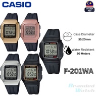 CASIO F-201WAM WATCH WOMAN WATCH UNISEX WATCH VINTAGE SERIES RETRO DIGITAL RESIN WATCH UNISEX JAM TA