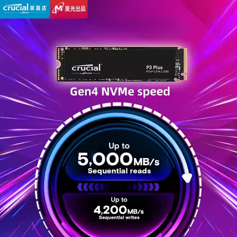 Crucial P3 Plus 500GB 1TB 2TB PCIe Gen4x4 SSD 3D NAND NVMe M.2 2280 Gaming Solid State Drive,up to 5