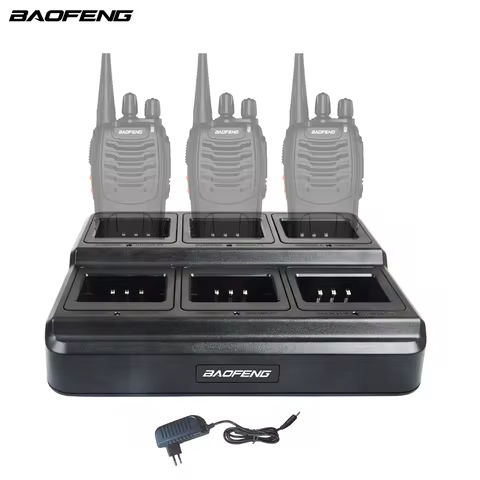Baofeng BF-888S BF-888H BF-88E BF-777S BF-666S Walkie Talkie Six-Way Charger 6-Pocket Multi-Unit Cha