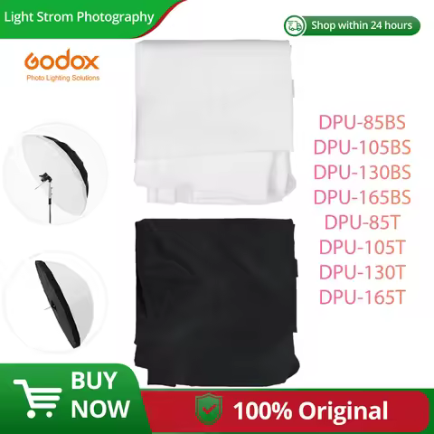 Godox 85cm 105cm 130cm 165cm Black and Silver Umbrella Diffuser Cover for UB-105W,UB-105WS UB-130W,U