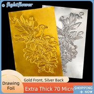 MOZIEKOL Engraving Drawing paper, Gold Foil 70 micron Thick Aluminum Foil Art Paper, making Engravin
