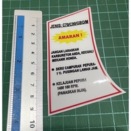 Sticker honda gbo c70 c60 c50