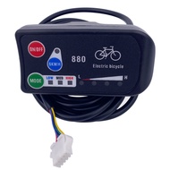 Bicycle Display Screen,36V 48V Electric Bike LED 880 Panel Screen Data Display Meter E-Bike Accessor