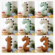 Dino Number Foil Balloons 1 2 3 Size 100 cm Foil Balloon Number Balloon