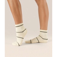 Quarter Crew Non Slip Grip Socks - Baseline Oat Crew Socks