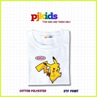 POKEMON PIKACHU III KIDS TSHIRT II CHARACTER TSHIRT II KIDS 2-10 Y/O TEENS 10-17 Y/0 II PJKIDS