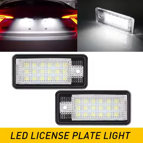 2X Car License Plate LED Light Lamp Canbus No Error Number Plate Bulb 12V For Audi A3 S3 A4 S4 B6 B7