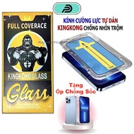 [MUA 4 KÍNH TĂNG ỐP] Kính cường lực iphone tự dán KINGKONGchống nhìn trộm cho ip 7P/8P/X/Xsm/11/11pr