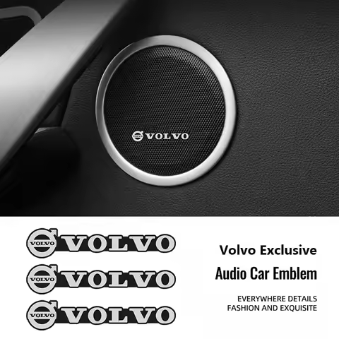 Volvo Badge Aluminum 3D Car Audio stickers Accessories For Volvo ES90 EC40 EX40 EM90 XC90 V90 V60 XC