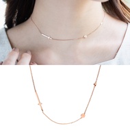 14K 18K Gold Chain Choker Necklace with Cross 585 750 true gold