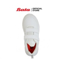 【NEW】 Bata B-First บาจา บีขเฟิร์ส SPORTS Anti-Bac White PVC รองเท้านักเรียนผ้าใบพละ วัยประถมศึกษา สายปรับขนาดได้ สีขาว รหัส 3411149 (เด็กอนุบาล)  / 4411149 (เด็กประถม)