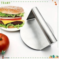 TEAMY Stainless Steel Grill Press, Round No Rust Smash Burger Press, Steak Burger Stainless Steel Bu