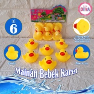 MAINAN BEBEK KARET - Mainan Bebek Karet Squeaky Teman Mandi Bayi & Anak