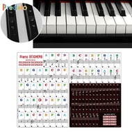 [Predolo] Piano Keyboard Stickers Clear Portable Piano Keyboard Letters Learning Kids