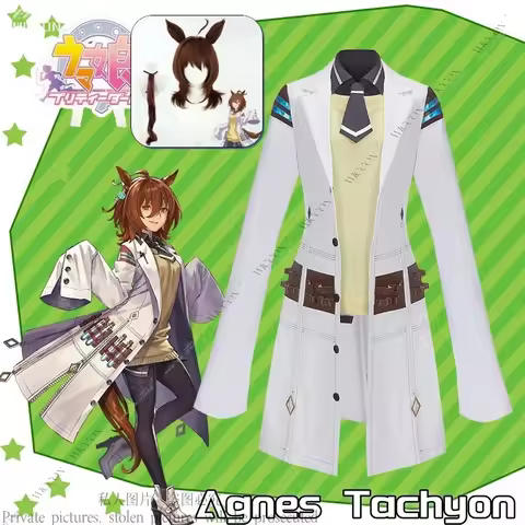 Agnes Tachyon Cosplay Costume Wig Tail Accessory Umamusume: Pretty Derby Anime Game Halloween Christ