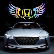 Honda Laser Reflective Sticker Car Logo Vinyl Stickers Waterproof Auto Body Decals For Honda ccord City Civic CRV VEZEL Jazz BRV Adv 150 Odyssey Accessories