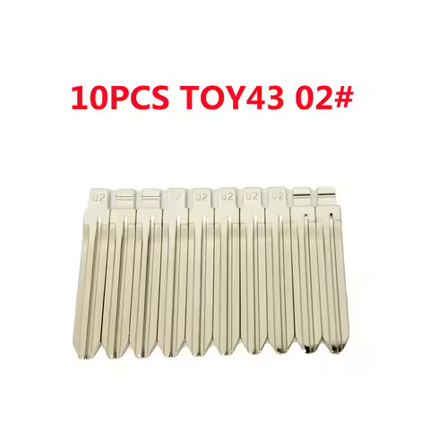 10PCS 02# KD Blade LISHI TOY43 TOY43AT Car Key Blade For KD KEYDIY VVDI XHORSE JMD For Toyota VIOS H