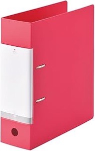 Lihit Lab G2290-3 Ring File, 2 Holes, D-Shaped, A4S, 750 Sheets, Red