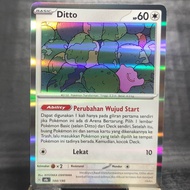 Ditto RegG sv4a 144/190 Holo Foil Pokemon Cards CLEAR Shiny Treasure Ex TCG Indonesia (Free Sleeve)