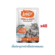 อาหารเปียกแมว Kandy สำหรับลูกแมว และแมวโต ตั้งแต่ 2 เดือนขึ้นไป ขนาด 70 กรัม 48ซอง/1ลัง