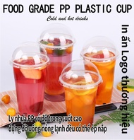 300 cốc nhựa ly nhựa PP 700ml kèm nắp cầu