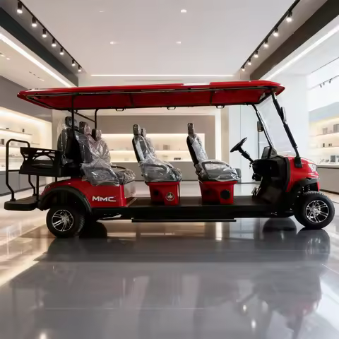 New Popularity 8 Seater Electric Golf Cart 5000W Motor Scooter Go Karts Adult High Strength Steel Si