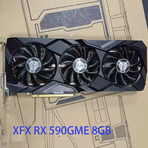 XFX Video Card Original RX 590 GME 8GB Graphics Cards Map For AMD Geforce GTX GDDR5 256Bit Hdmi Vide